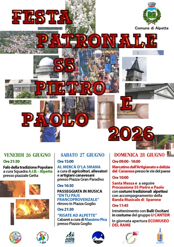 Programma Festa Patronale Anno 2026